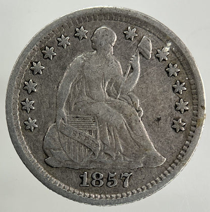 1857 US USA Half Dime Silver Coin | Fine Collectable Grade