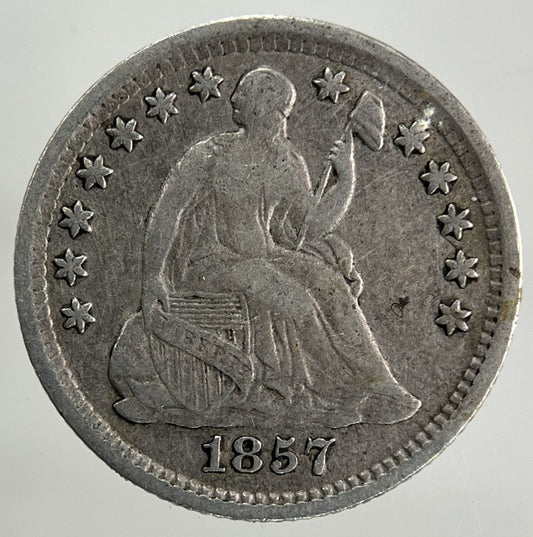 1857 US USA Half Dime Silver Coin | Fine Collectable Grade