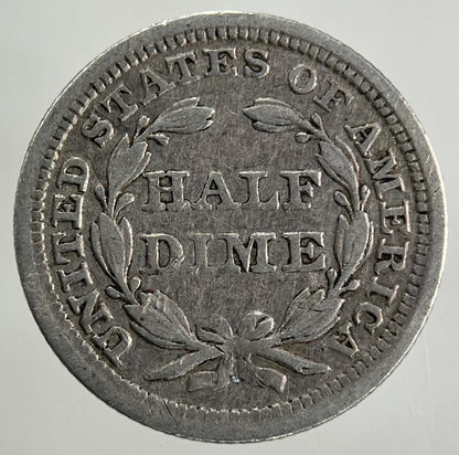 1857 US USA Half Dime Silver Coin | Fine Collectable Grade