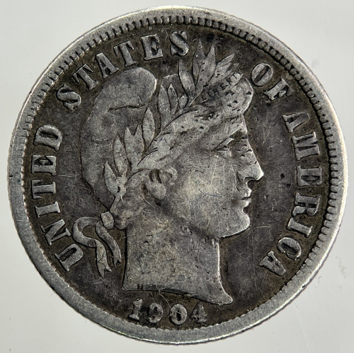 1904 US USA One Dime Silver Coin | Fine Collectable Grade