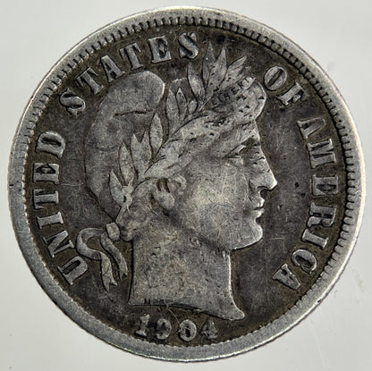 1904 US USA One Dime Silver Coin | Fine Collectable Grade