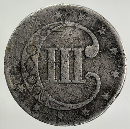 1851 US USA III 3 Cents Silver Coin | Collectable Grade