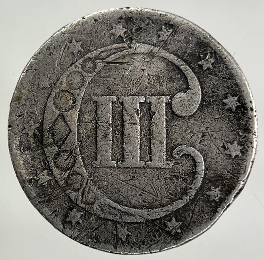 1851 US USA III 3 Cents Silver Coin | Collectable Grade