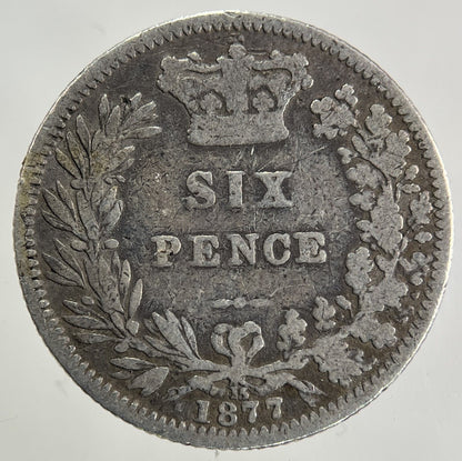 1877 Victoria Sixpence Silver Coin | Collectable Grade