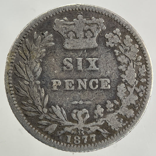 1877 Victoria Sixpence Silver Coin | Collectable Grade