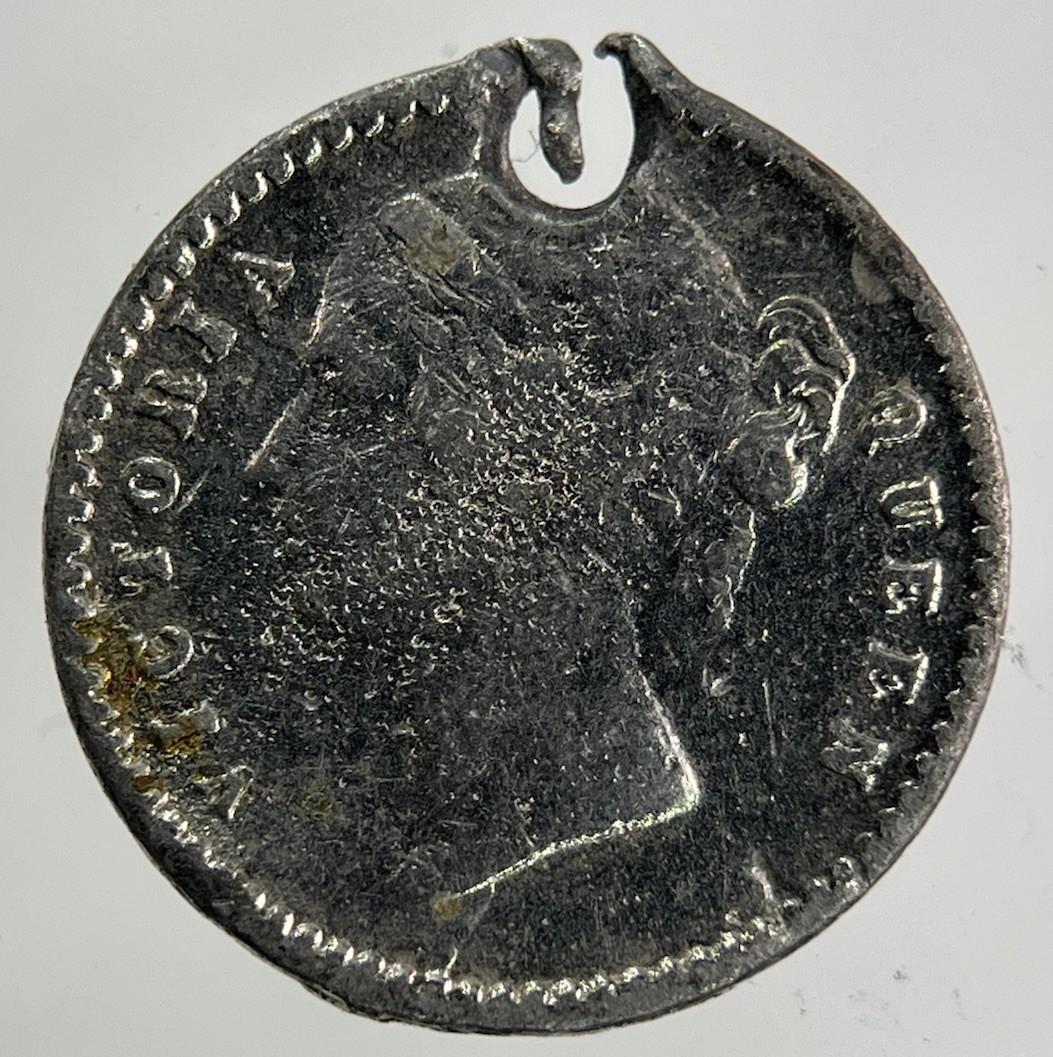 1841 India Two Annas Silver Coin | Fair Grade