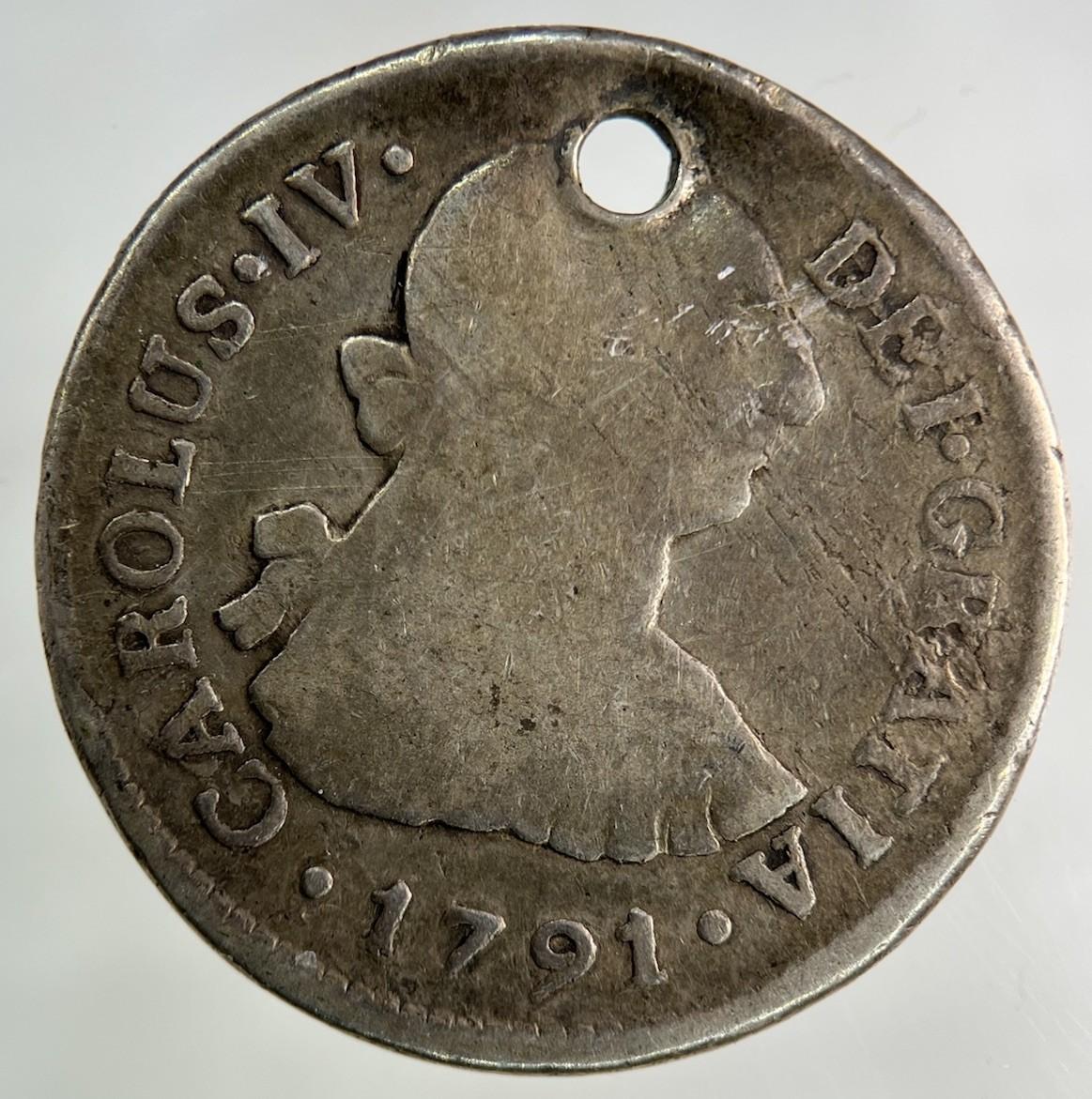 1791 Spain 2 Reales Silver Coin | Collectable Grade