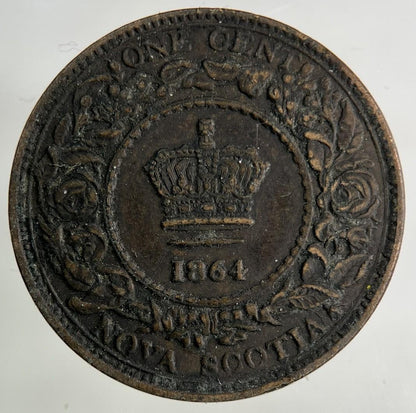 1864 Canada Nova Scotia One Cent Coin | Very High Grade
