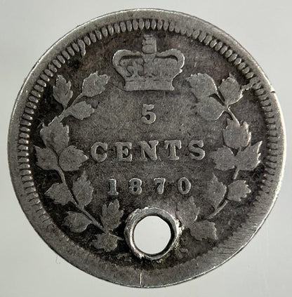 1870 Canada 5 Cents Silver Coin | Collectable Grade
