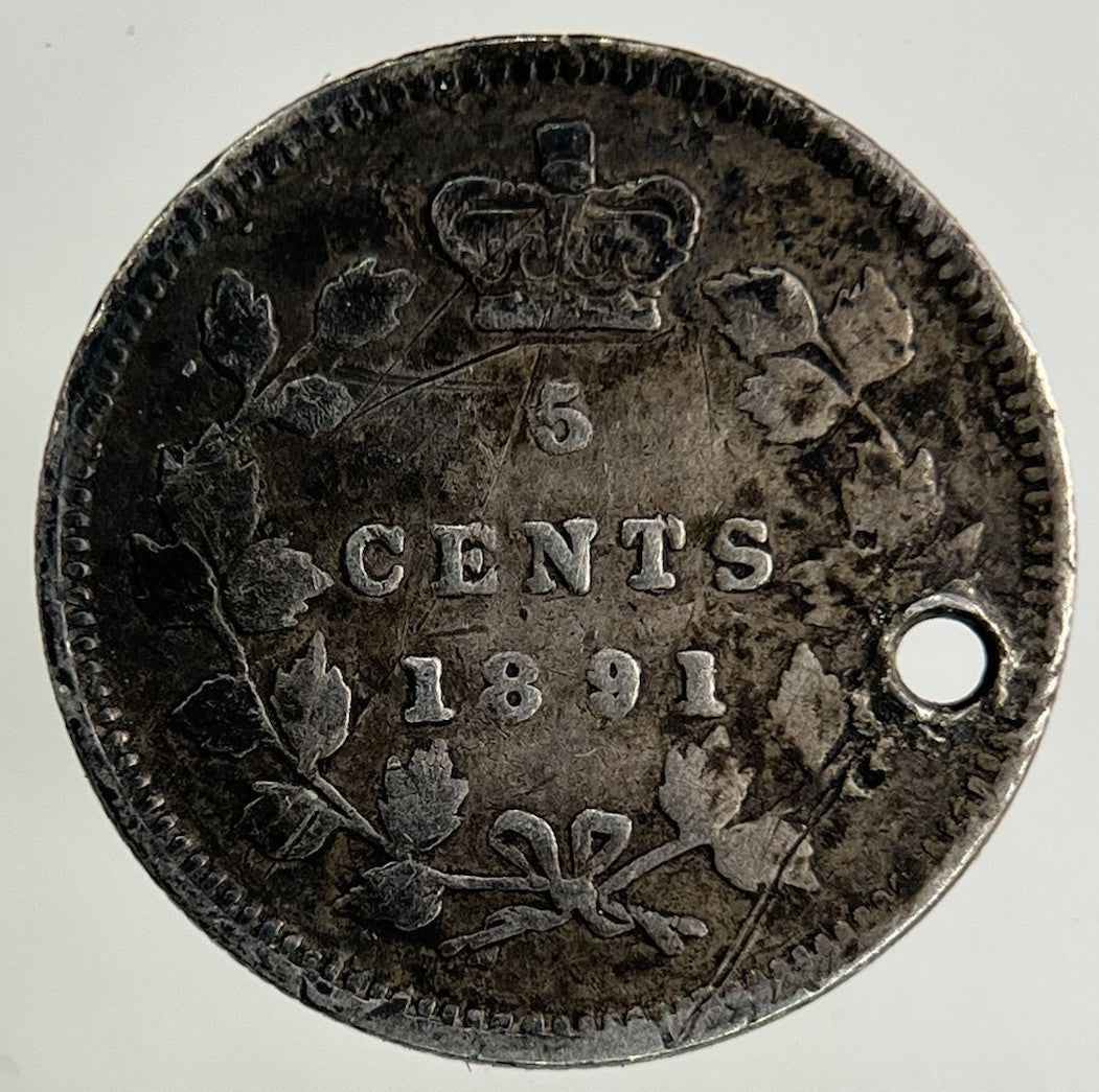 1891 Canada 5 Cents Silver Coin | Collectable Grade