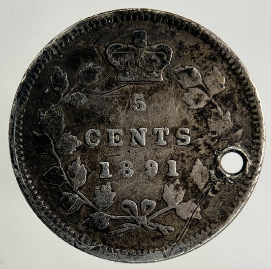 1891 Canada 5 Cents Silver Coin | Collectable Grade