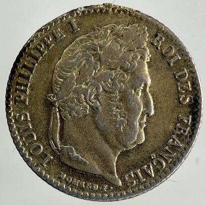 1843 France Gilded 1/4 Quarter Franc Silver Coin | Very High Grade