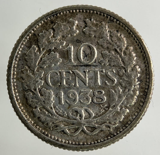 1938 Netherlands 10 Cents Silver Coin | Collectable Grade