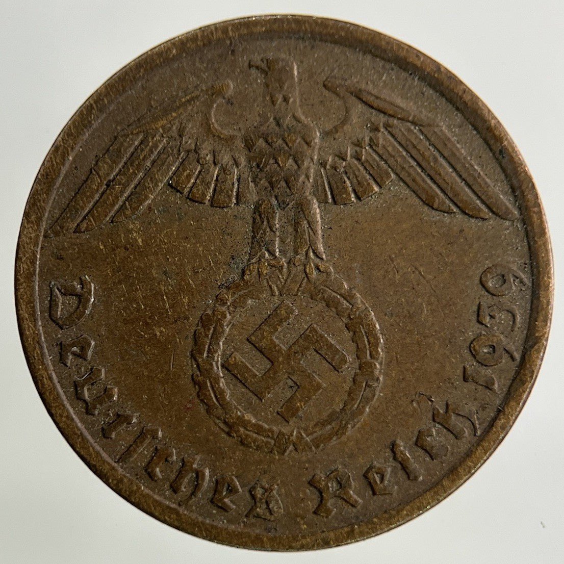 1939 German Nazi 1 Pfennig Coin | Very High Grade