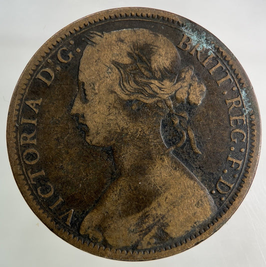1866 Victoria One Penny Coin | Collectable Grade