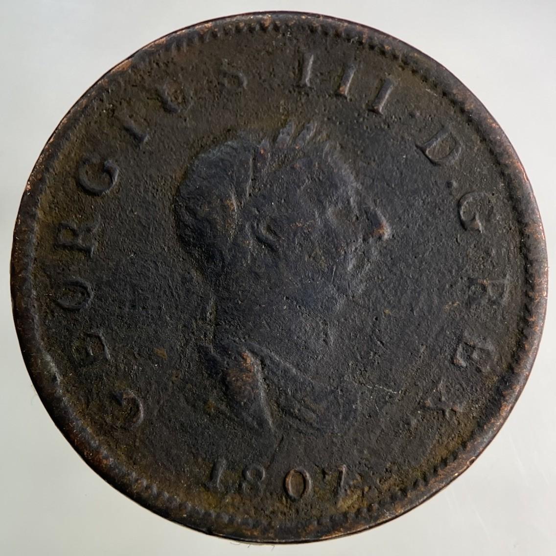 1807 George III 3rd Half-Penny Coin | Collectable Grade