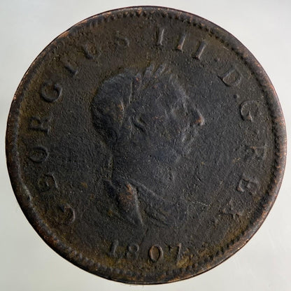 1807 George III 3rd Half-Penny Coin | Collectable Grade