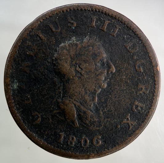 1806 George III 3rd Half-Penny Coin | Collectable Grade