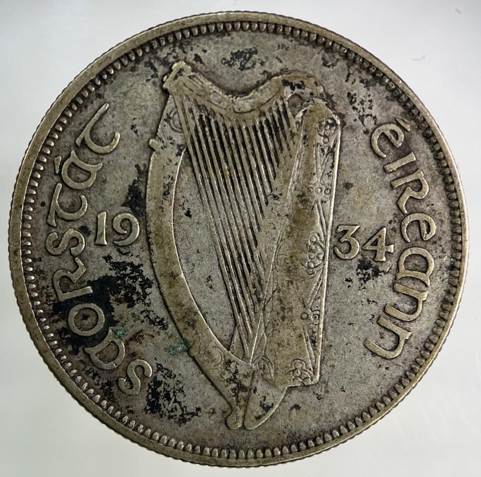 1934 Irish Silver Half-Crown Coin | Collectable Grade