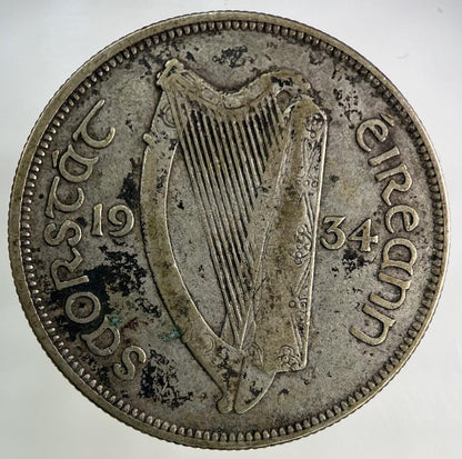 1934 Irish Silver Half-Crown Coin | Collectable Grade