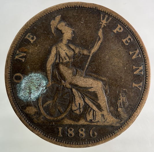 1886 Victoria One Penny Coin | Collectable Grade