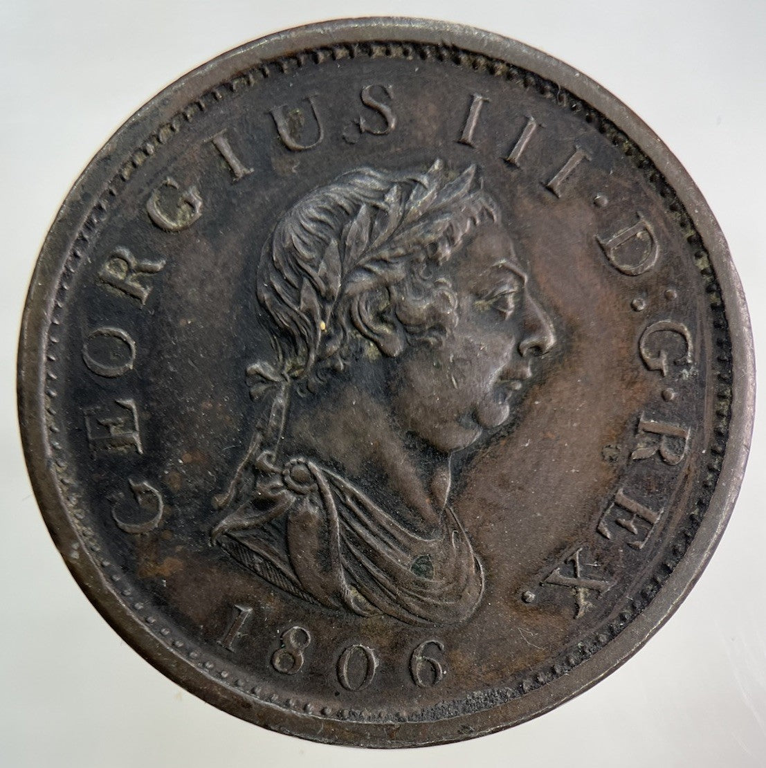 1806 George III 3rd One Penny Coin | Very Fine Grade
