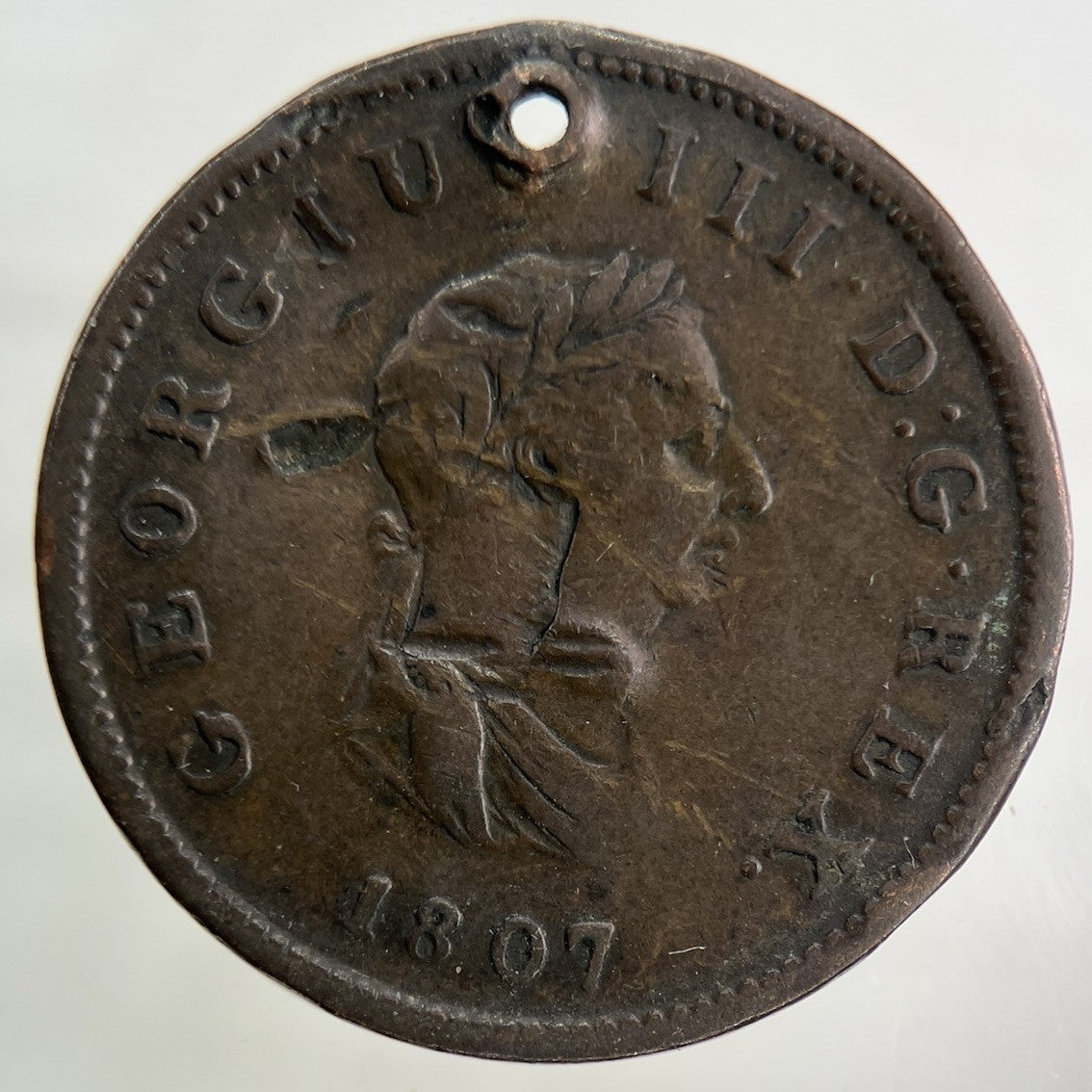 1807 George III 3rd Half-Penny Coin | Collectable Grade