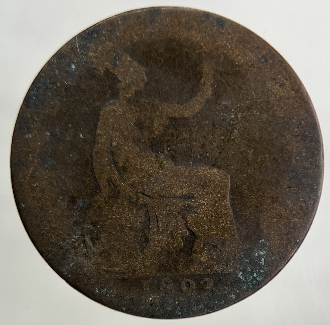 1893 Victoria Half-Penny Coin | Fair Grade