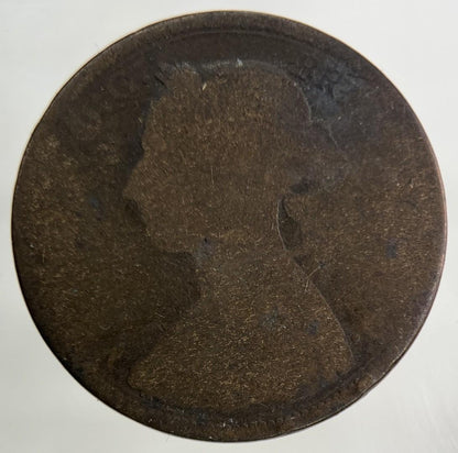 1893 Victoria Half-Penny Coin | Fair Grade