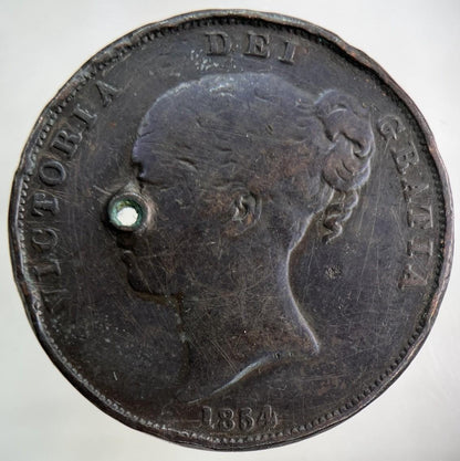 1854 Victoria One Penny Coin | Collectable Grade