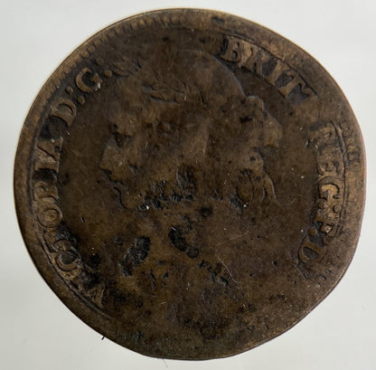 1874 Victoria Farthing Coin | Worn Grade