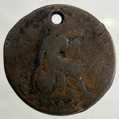 British Victoria Farthing Coin | Worn Grade