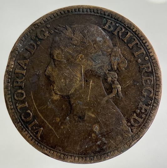1878 Victoria Farthing Coin | Fair Grade