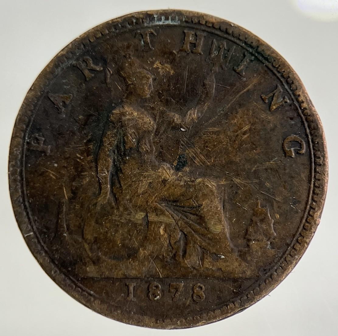 1878 Victoria Farthing Coin | Fair Grade