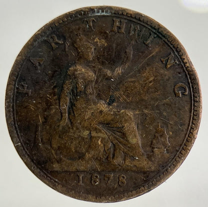 1878 Victoria Farthing Coin | Fair Grade