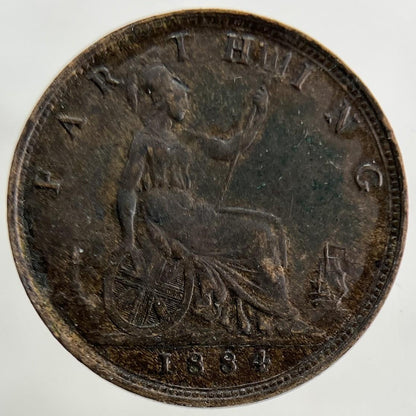 1884 Victoria Farthing Coin | Fine Collectable Grade