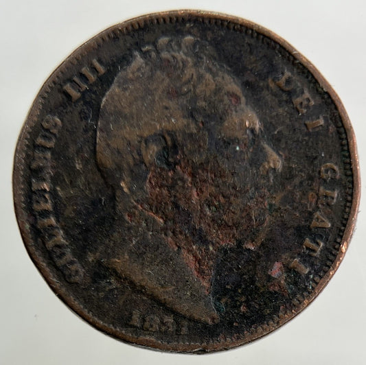 1831 William IV Farthing Coin | Fair Grade