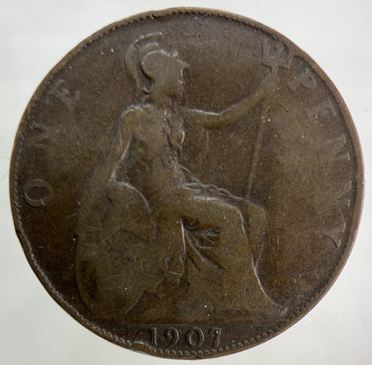 1907 Edward VII One Penny Coin | Fair Grade