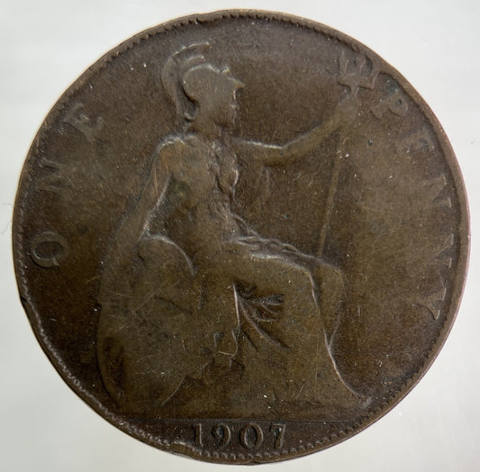 1907 Edward VII One Penny Coin | Fair Grade