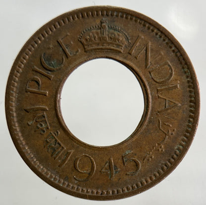 1945 India 1 Pice Coin | Fine Collectable Grade