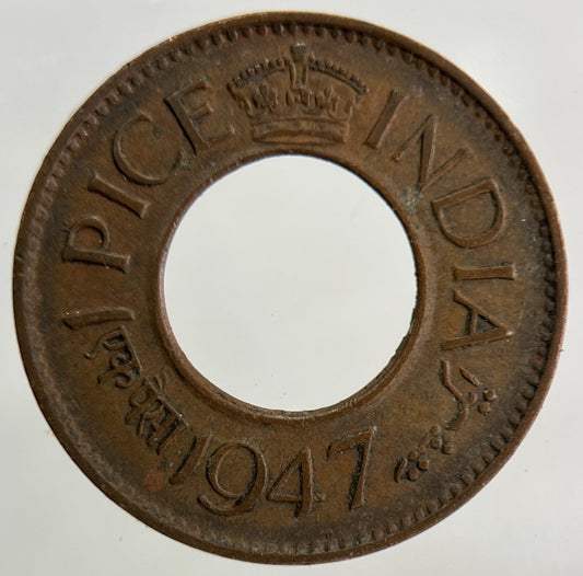 1947 India 1 Pice Coin | Fine Collectable Grade