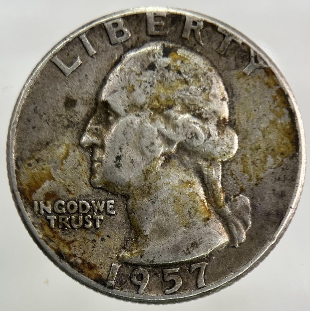 1957 US USA Quarter Dollar Silver Coin | Fine Collectable Grade