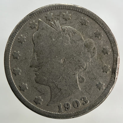 1903 US USA Nickel 5 Cents Coin | Fair Grade