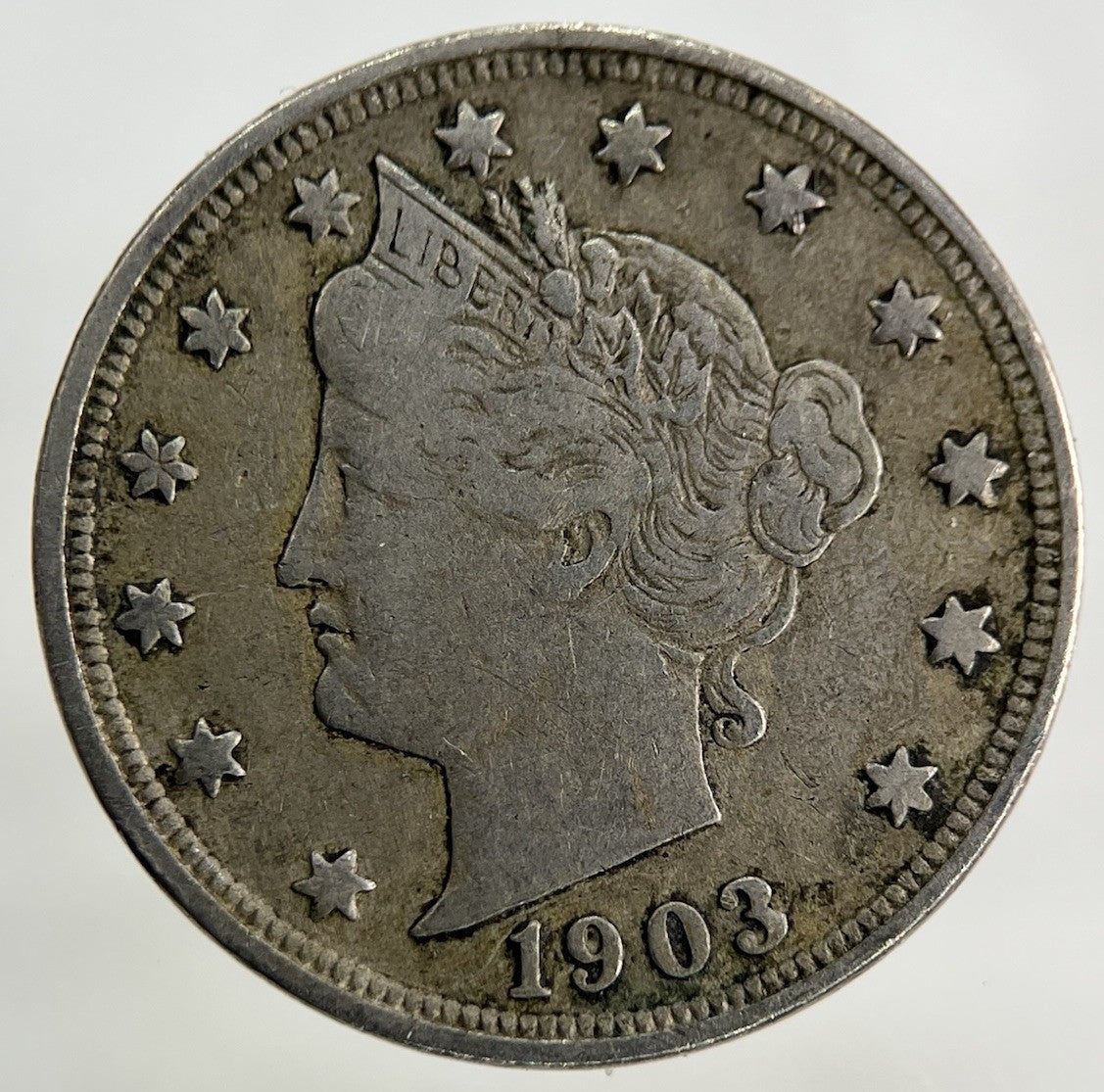 1903 US USA Nickel 5 Cents Coin | Fine Collectable Grade