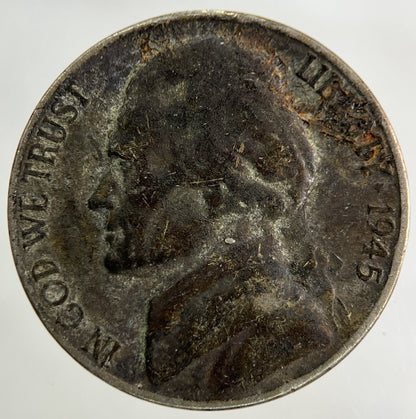 1945 US USA Silver War Nickel 5 Cents Coin | Collectable Grade