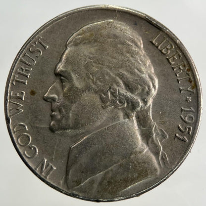 1951 US USA Jefferson Nickel 5 Cents Coin | Collectable Grade