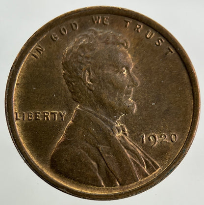 1920 US USA Wheat One Cent Coin | Very High Grade