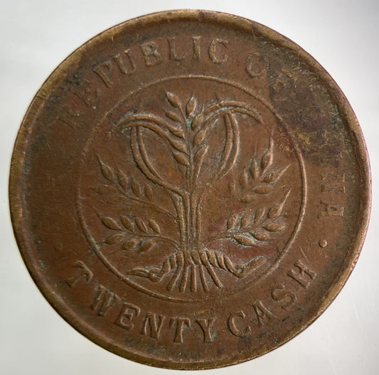 Republic Of China 20 Cash Coin | Collectable Grade