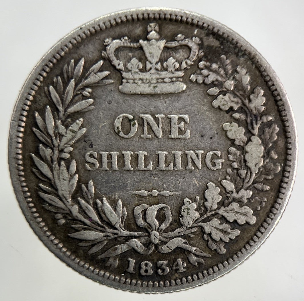 1834 William IV Shilling Silver Coin | Fine Collectable Grade