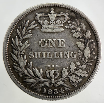 1834 William IV Shilling Silver Coin | Fine Collectable Grade
